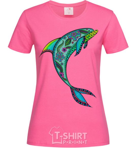 Women's T-shirt Dolphin illustration heliconia фото