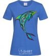 Women's T-shirt Dolphin illustration royal-blue фото