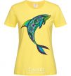 Women's T-shirt Dolphin illustration cornsilk фото