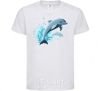 Kids T-shirt Dolphin leap White фото