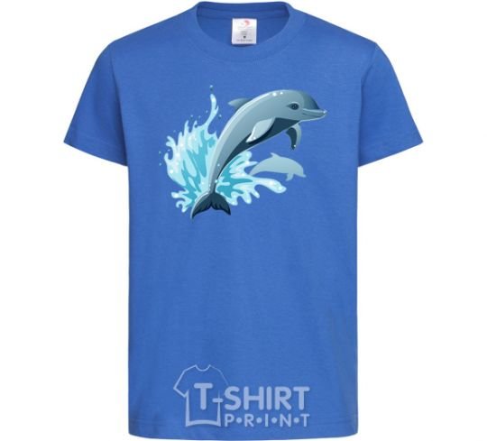 Kids T-shirt Dolphin leap royal-blue фото