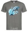 Men's T-Shirt Dolphin leap dark-grey фото