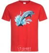 Men's T-Shirt Dolphin leap red фото