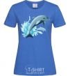 Женская футболка Прыжок дельфина Ярко-синий фото