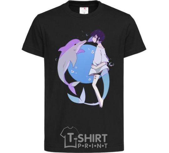 Kids T-shirt Anime dolphin black фото