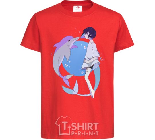 Kids T-shirt Anime dolphin red фото
