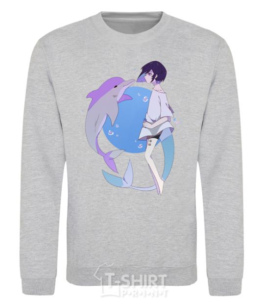 Sweatshirt Anime dolphin sport-grey фото