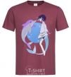 Men's T-Shirt Anime dolphin burgundy фото