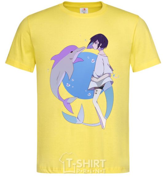 Men's T-Shirt Anime dolphin cornsilk фото