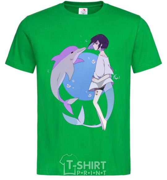 Men's T-Shirt Anime dolphin kelly-green фото