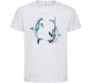 Kids T-shirt Pastel dolphins White фото