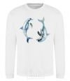 Sweatshirt Pastel dolphins White фото