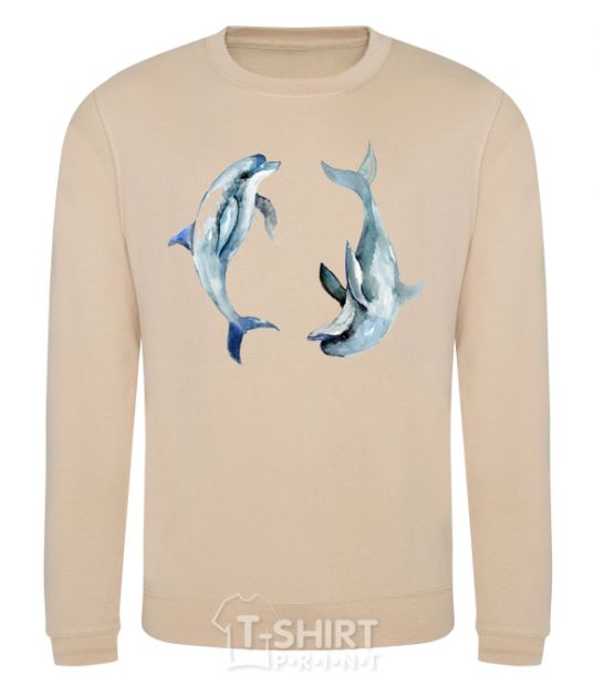 Sweatshirt Pastel dolphins sand фото
