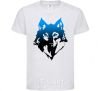 Kids T-shirt Blue wolf White фото