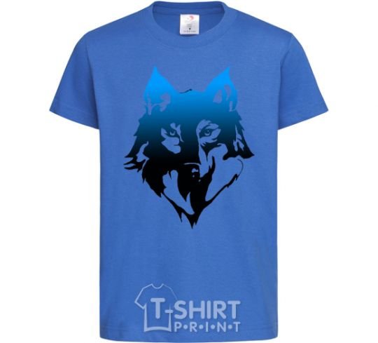 Kids T-shirt Blue wolf royal-blue фото