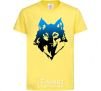 Kids T-shirt Blue wolf cornsilk фото