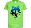 Kids T-shirt Blue wolf orchid-green фото