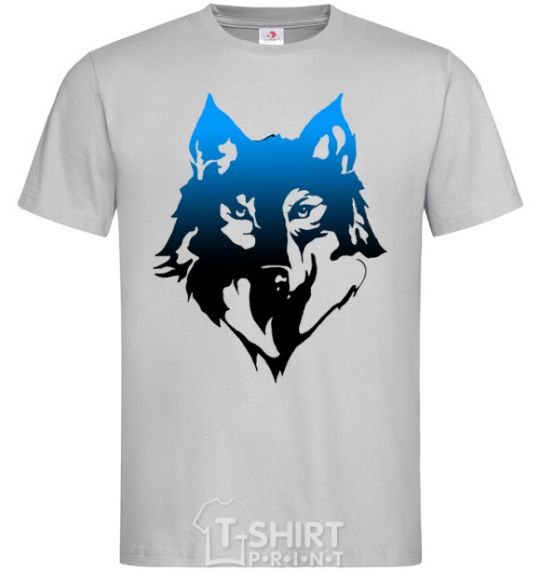 Men's T-Shirt Blue wolf grey фото