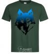 Men's T-Shirt Blue wolf bottle-green фото