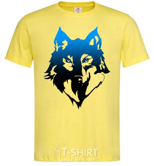 Мужская футболка Синий волк Лимонный фото