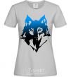 Женская футболка Синий волк Серый фото