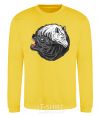 Sweatshirt Two wolves yellow фото