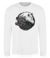 Sweatshirt Two wolves White фото