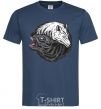 Men's T-Shirt Two wolves navy-blue фото