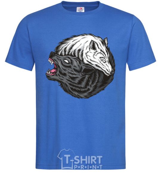 Men's T-Shirt Two wolves royal-blue фото