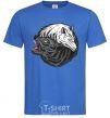 Men's T-Shirt Two wolves royal-blue фото