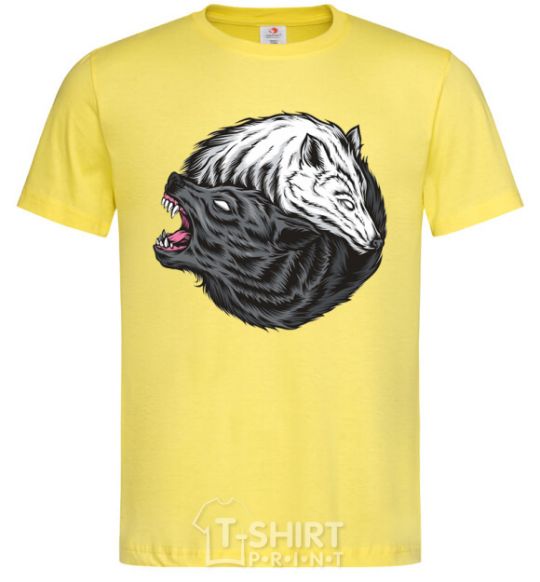 Men's T-Shirt Two wolves cornsilk фото
