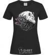 Women's T-shirt Two wolves black фото