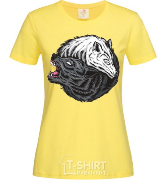 Women's T-shirt Two wolves cornsilk фото