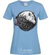 Women's T-shirt Two wolves sky-blue фото