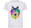 Kids T-shirt Wolf splashes White фото