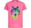 Детская футболка Wolf splashes Ярко-розовый фото