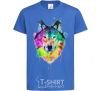 Kids T-shirt Wolf splashes royal-blue фото