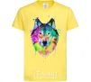 Kids T-shirt Wolf splashes cornsilk фото