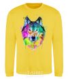 Sweatshirt Wolf splashes yellow фото