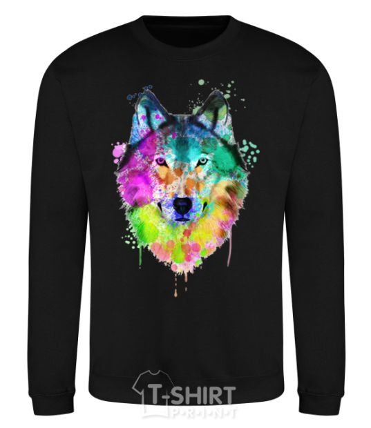 Sweatshirt Wolf splashes black фото