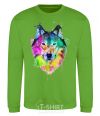 Sweatshirt Wolf splashes orchid-green фото