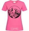 Women's T-shirt A wolf in a circle heliconia фото