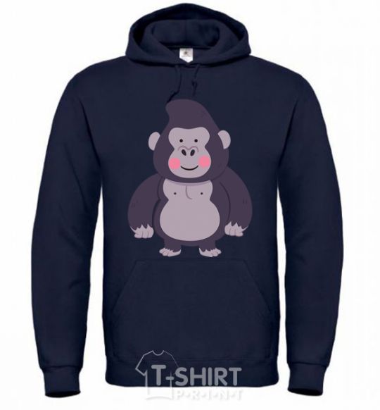 Men`s hoodie Good gorilla navy-blue фото