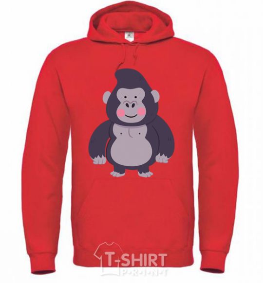 Men`s hoodie Good gorilla bright-red фото