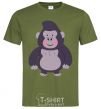 Мужская футболка Добрая горилла Оливковый фото