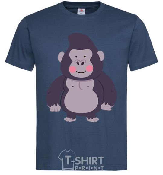 Мужская футболка Добрая горилла Темно-синий фото