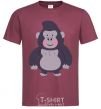 Men's T-Shirt Good gorilla burgundy фото