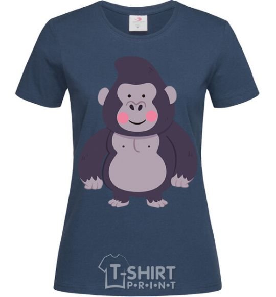 Women's T-shirt Good gorilla navy-blue фото