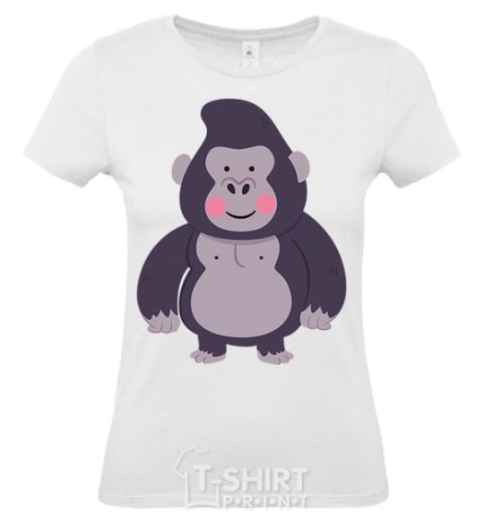 Women's T-shirt Good gorilla White фото