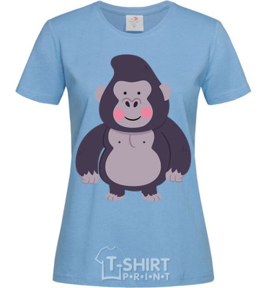 Women's T-shirt Good gorilla sky-blue фото